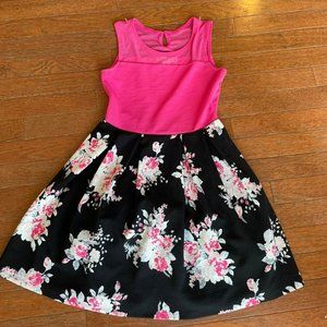 Girls' Size 10 KnitWorks Pink and Black Dress